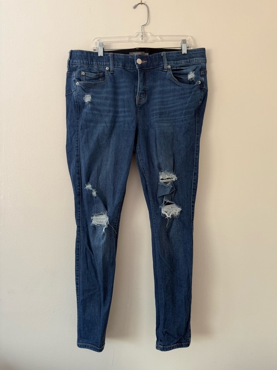torrid Denim - Torrid Bombshell Skinny Jeans 18T Tall Womens Plus Size Distressed BlueJeans EUC